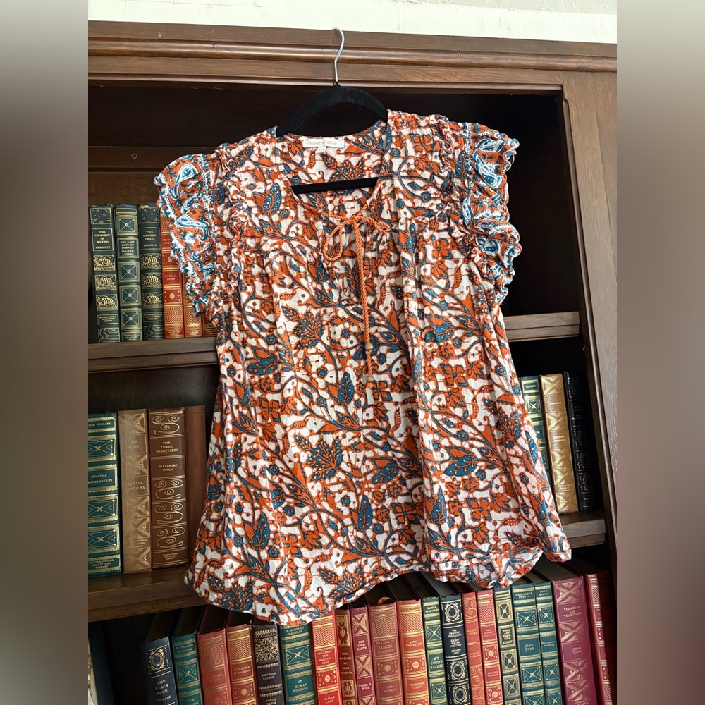 Anthropologie Vineyard Ruffle Sleeve Top - Picture 7 of 11